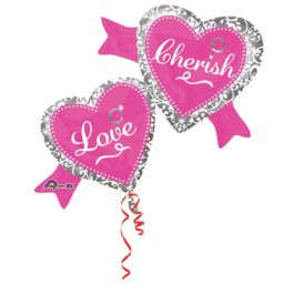 Elegant Heart Foil Balloon 38 Inch - Wedding Love Celebration - Image 1