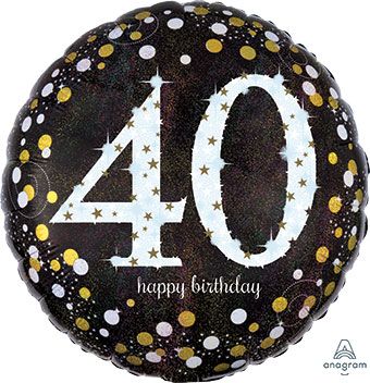 40th Birthday Balloon - 5-Pack - Image 1