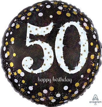 50th Birthday Balloon - 5-Pack - Image 1