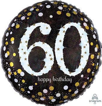60th Birthday Balloon - 5-Pack - Image 1