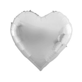 Silver Heart Foil Balloon 68 Inch - Jumbo Decoration - Image 1
