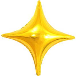 Gold Star Foil Balloon 18 Inch - 5-Pack - Image 1