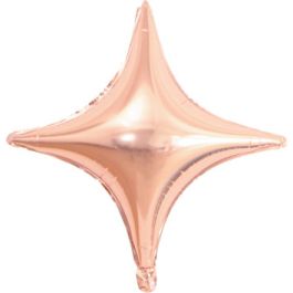 Rose Gold Star Balloon 18 Inch - 5-Pack - Image 1