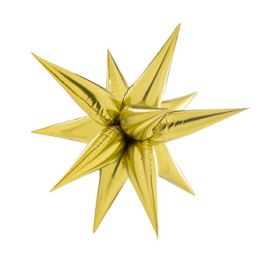 Starburst Gold Foil Balloon 60 Inch Jumbo Party Pack - Image 1