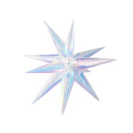 Iridescent Starburst Foil Balloon 60 Inch - Jumbo Party Decor - Image 1