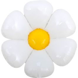 White Flower Deco Balloon 34 Inch Large Shape Decoration - Image 1