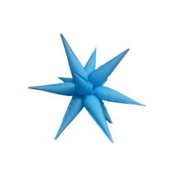 Blue Starburst Foil Balloon 26 Inch - Multi Pack - Image 1