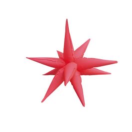 Neon Red Starburst Balloon 26 Inch - Image 1