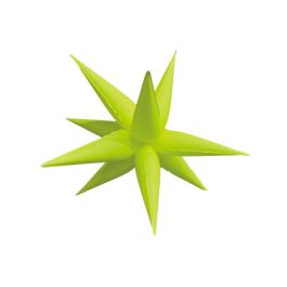 Neon Yellow Starburst Foil Balloons 26 Inch - Party Pack - Image 1