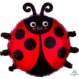 Happy Lady Bug Balloon 18 Inch - 5-Pack - Image 1
