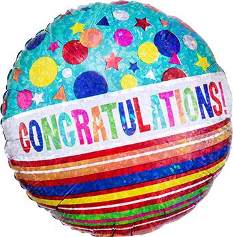 Congratulations Balloon - 5-Pack - Image 1