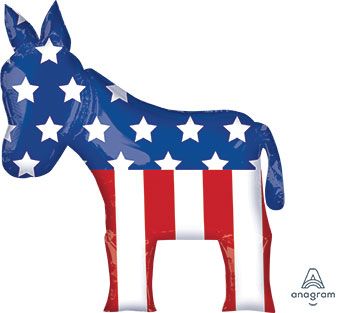 Democrat Donkey Balloon 5-Pack - 32" Election Party - Image 1
