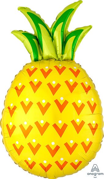 Pineapple Foil Balloon 31 Inch Large Shape Decor - Image 1