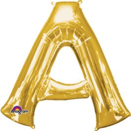 Gold Letter A Foil Balloon 37 Inch - Image 1