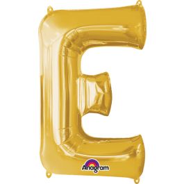 Gold Letter E Foil Balloon 32 Inch - Image 1