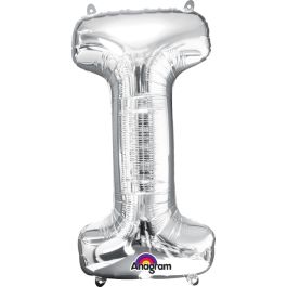 Silver Letter I Foil Balloon 32 Inch - Image 1
