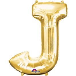 Gold Letter J Foil Balloon 33 Inch - Image 1