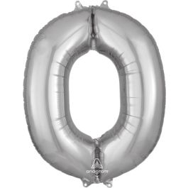 Silver Letter O Foil Balloon 33 Inch - Image 1