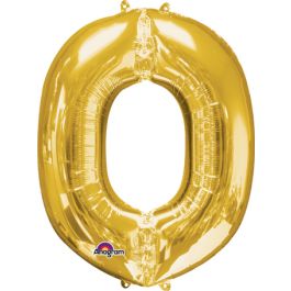 Gold Letter O Foil Balloon - Large Shaped Party Decor - Image 1