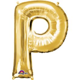Gold Letter P Foil Balloon 32 Inch - Image 1
