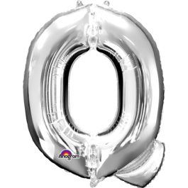 Silver Letter Q Foil Balloon 32 Inch - Image 1