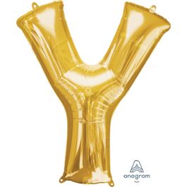 Gold Letter Y Foil Balloon 34 Inch - Image 1