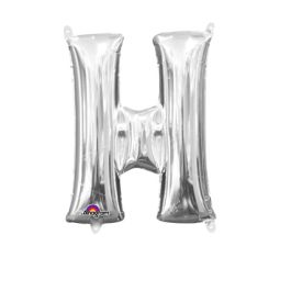 Silver Letter H Foil Balloon - Large Decorative Display - Image 1