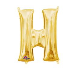 Gold Letter H Foil Balloon - 18 Inch - Image 1