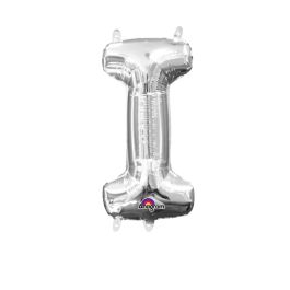 Silver Letter I Foil Balloon - 18 Inch - Image 1