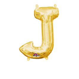 Gold Letter J Foil Balloon 18 Inch - Image 1