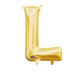 Gold Letter L Foil Balloon | Anagram Party Decor - Image 1