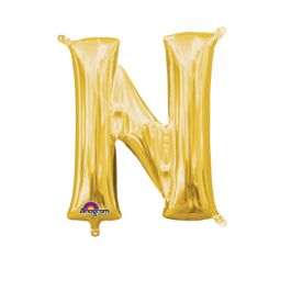 Gold Letter N Foil Balloon - Display Letters - Image 1