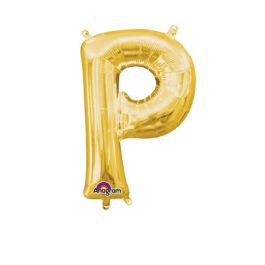 Gold Letter P Foil Balloon - 18 Inch - Image 1