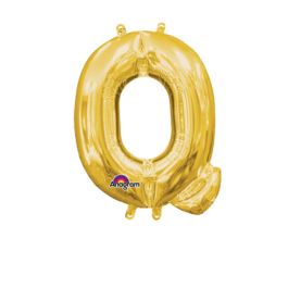 Gold Letter Q Foil Balloon - 18 Inch - Image 1