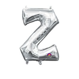 Silver Letter Z Foil Balloon - Party Decoration - Image 1