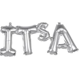 IT'S A Silver Foil Balloon 20 Inch - Image 1