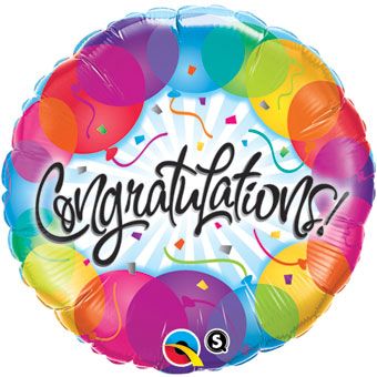 Congratulations Balloons - 5-Pack - Image 1