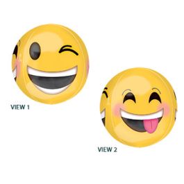Winking Emoji Balloon 16 Inch Foil - Yellow Face - Image 1