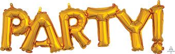 Gold Party Balloon - 5-Pack - Image 1