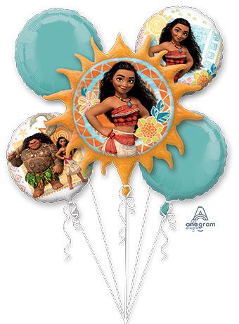 Moana Balloon Bouquet - Disney Party Decor - Image 1