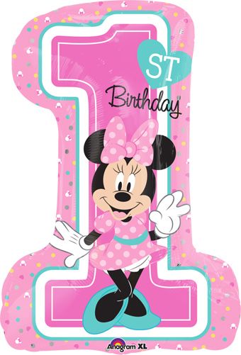 Minnie Mouse Balloon 3-Pack - 1st Birthday - Image 1
