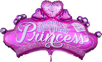 Princess Crown Balloon - 3-Pack - Image 1