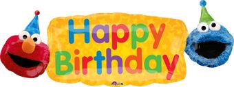 Sesame Street Balloon - 3-Pack Elmo & Cookie Monster - Image 1