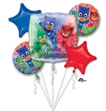 PJ Masks Balloon Bouquet - Kids Party Decor - Image 1