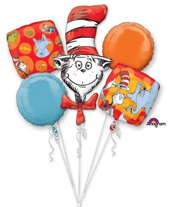 Dr. Seuss Cat in the Hat Balloon Bouquet - Image 1
