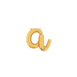 Gold Script A Foil Balloon 14 Inch - Image 1