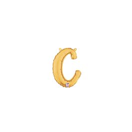 Gold Letter C Balloon 14 Inch Foil Initial Decoration - Image 1