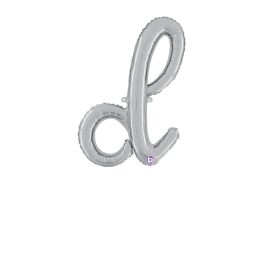 Silver Letter Balloons 24 Inch - Pack of 5 - Image 1