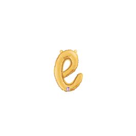 Gold Letter E Balloon 14 Inch Foil - Party Decoration - Image 1