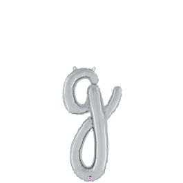 Silver Letter G Foil Balloon 24 Inch - Single Pack - Image 1